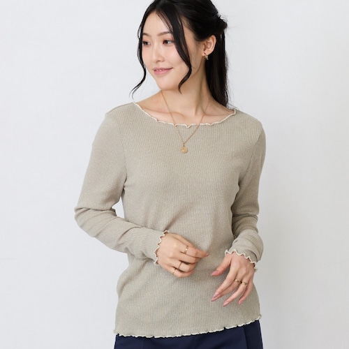 ラメ混メロウプルオーバー