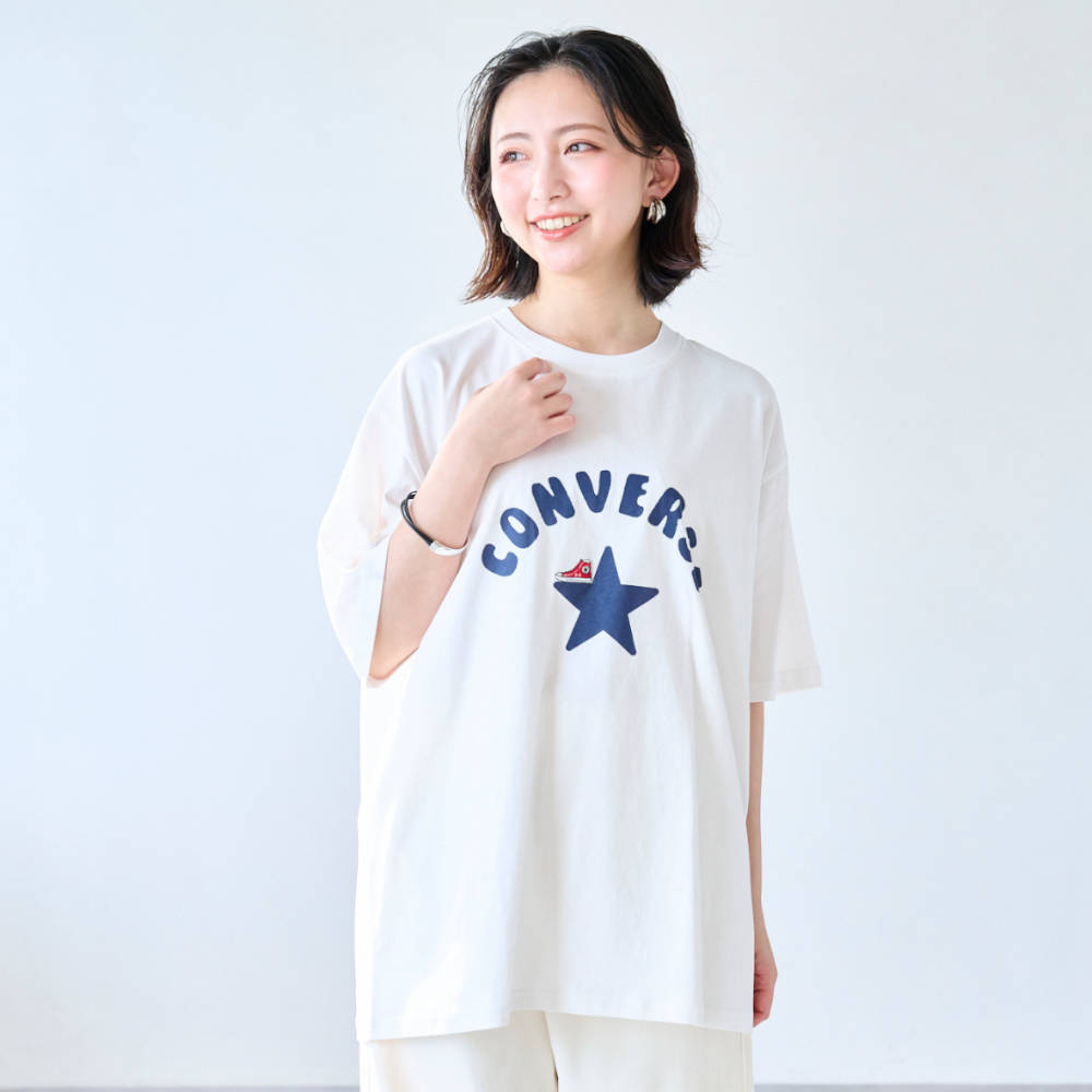 【コンバース/CONVERSE】刺しゅうルーズTシャツ