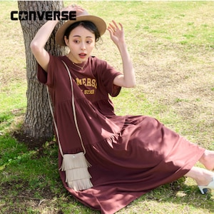 【コンバース/CONVERSE】2段切替えギャザーワンピース
