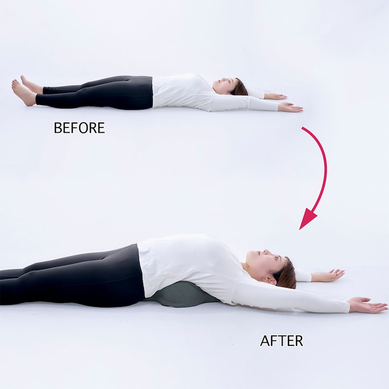 傾斜面を使って、背中をグイッ！