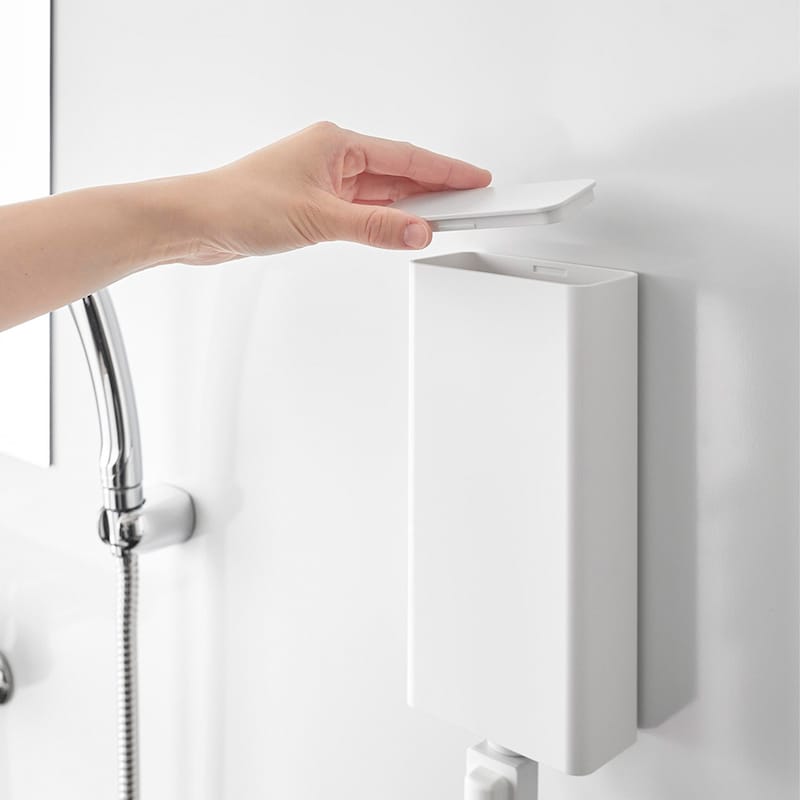 お手持ちの詰め替えパウチディスペンサーをスタイリッシュに収納できます