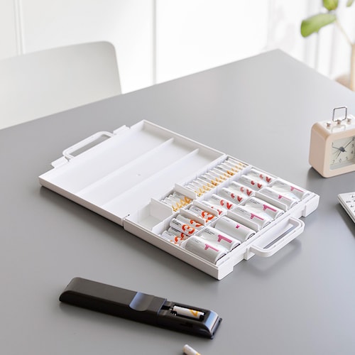 ハンドル付きスリム分別電池ケース