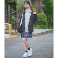 杢グレー／モデル身長158cm・サイズJ-M