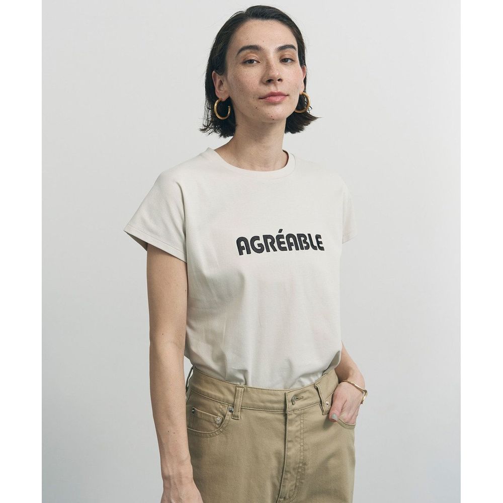 【UNFILO/アンフィーロ】BEAUTY FORM-T ロゴフレンチスリーブTシャツ 【UNFILO/アンフィーロ】BEAUTY FORM-T ロゴフレンチスリーブTシャツ