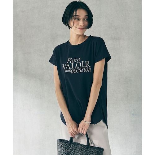 【UNFILO／アンフィーロ】BEAUTY FORM-T ロゴフレンチスリーブTシャツ