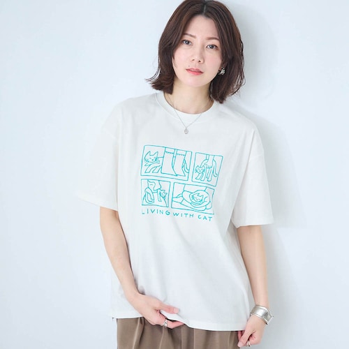 アニマルプリントチュニックTシャツ