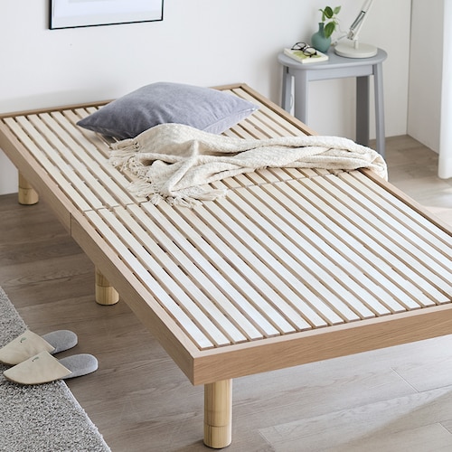 天然桐材すのこの頑丈ベッド ＜組立簡単・高さ4段階調整＞
