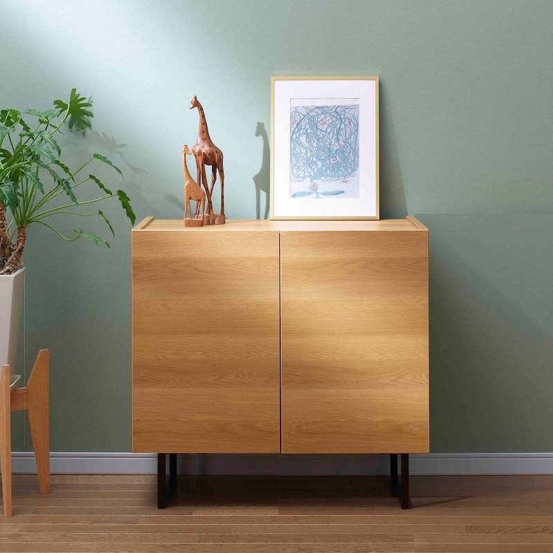 ナチュラル／板扉幅80cm