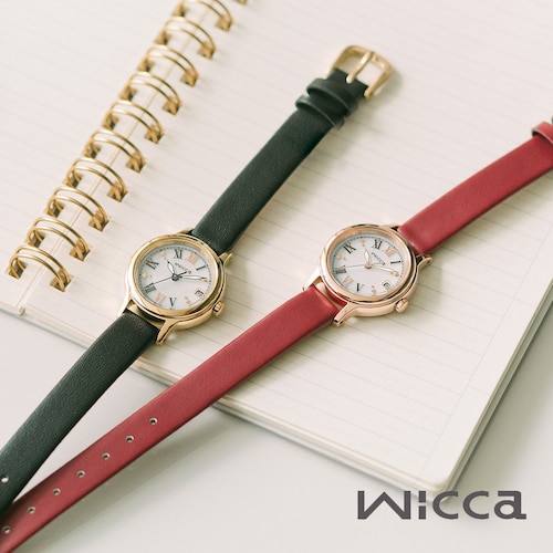 wicca デイト表示付きソーラーテック腕時計