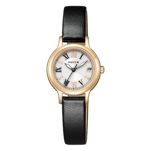 wicca デイト表示付きソーラーテック腕時計