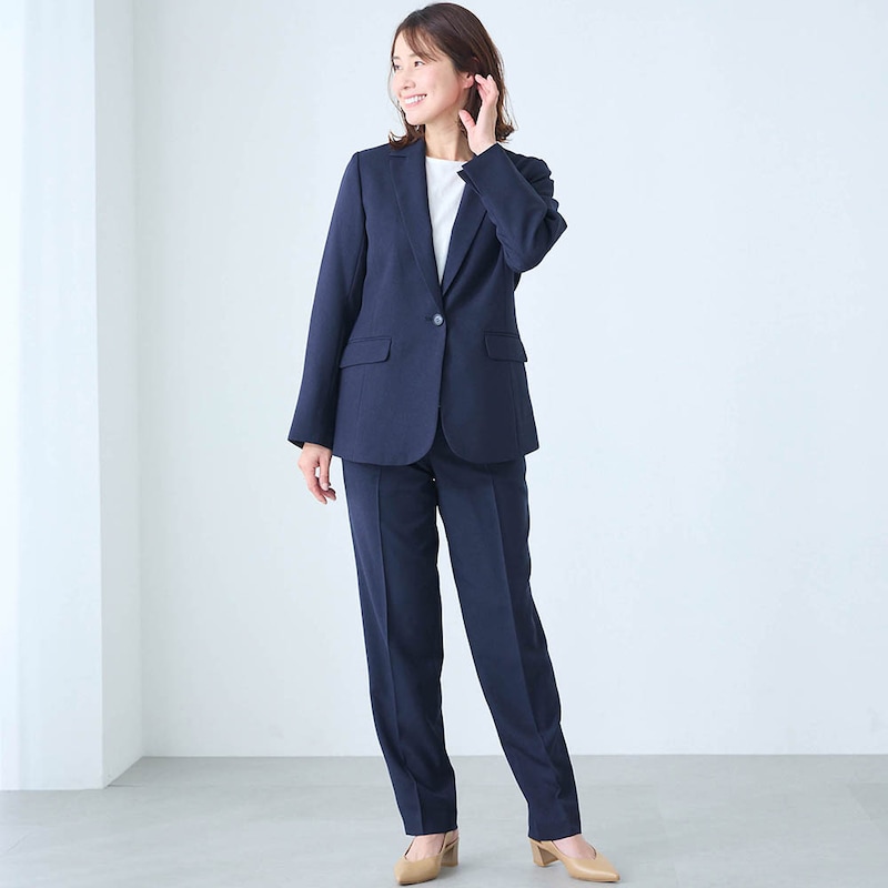 モデル身長168cm／M・股下74cm ※写真は撮影用のため股下+6cmになります。
