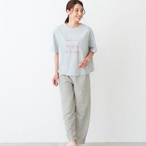 【ベルメゾン】Tシャツ/布帛PTセットルームウェア