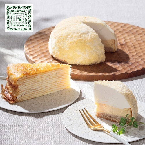 【お中元・おとりよせ】 チーズドームケーキ＆ミルクレープセット 【ご注文は8月25日まで】