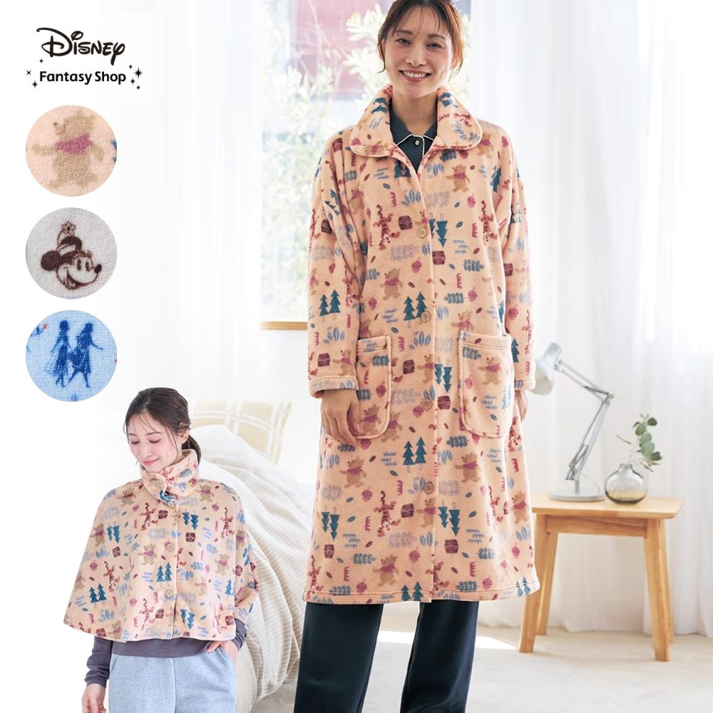 <2タイプ>あったかボアフリースガウン・ポンチョ(選べるキャラクター)(ディズニー/Disney) <2タイプ>あったかボアフリースガウン・ポンチョ(選べるキャラクター)(ディズニー/Disney)