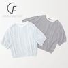 【クロスファンクション/CF】ボーダーギャザーTシャツ 【大きいサイズ】