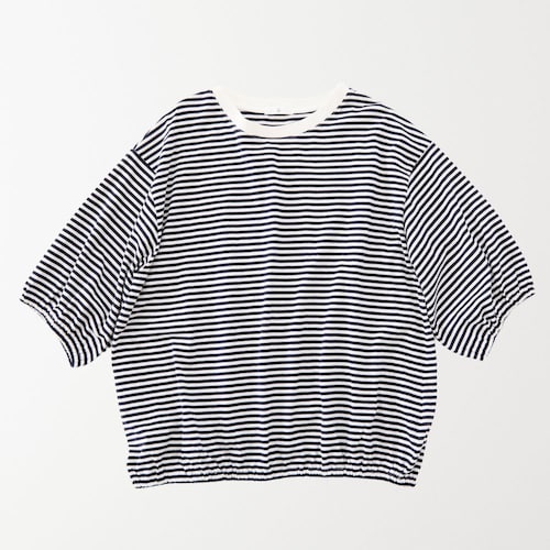 ボーダーギャザーTシャツ 【大きいサイズ】