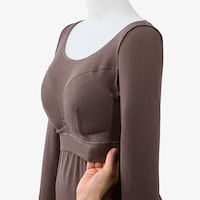 カップは縫い付け仕様でお手入れもらくちん