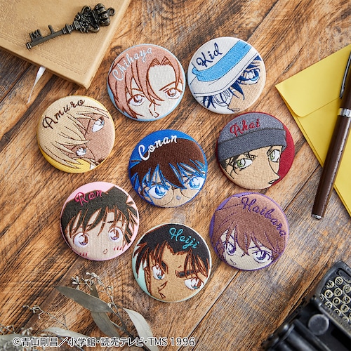 『名探偵コナン』刺繍缶バッジ 全８種コンプリートセット