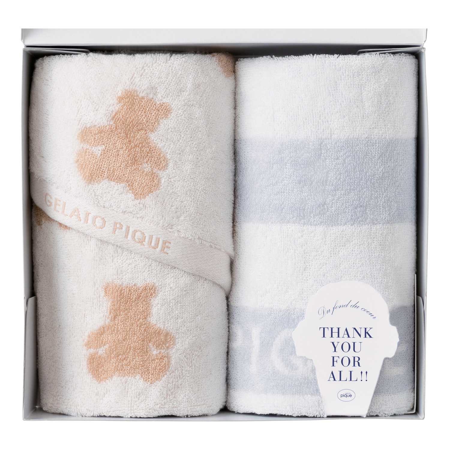 【送料無料】 【特別包装】ベア柄フェイスタオル2枚セット(ジェラート ピケ /gelato pique) 【送料無料】 【特別包装】ベア柄フェイスタオル2枚セット(ジェラート ピケ /gelato pique)