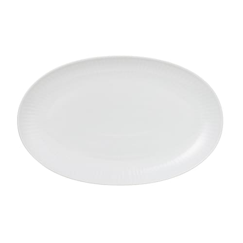 【送料無料】 【特別包装】ホワイトフルーテッド オーバルディッシュ