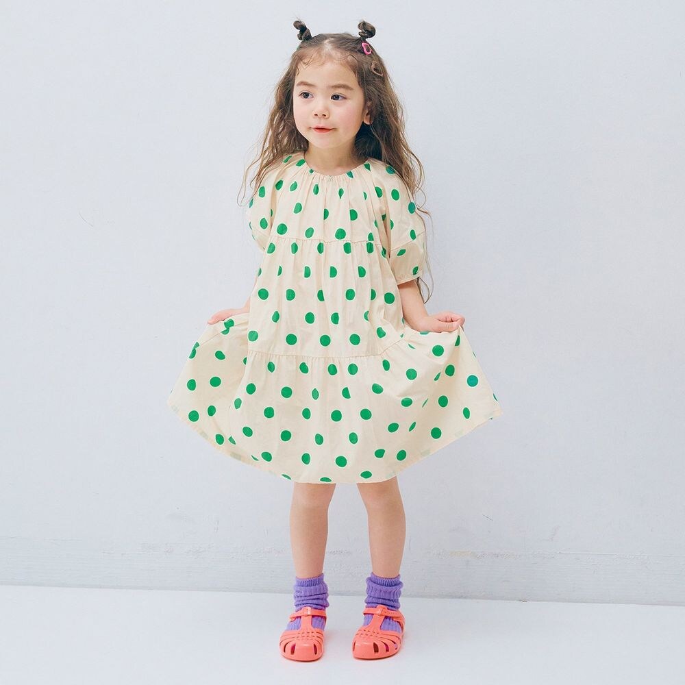 【ベルメゾン】イロチ買いしたいパフスリーブワンピース