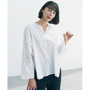 【オンワード樫山】【UNFILO/アンフィーロ】エンブロイダリーブラウス