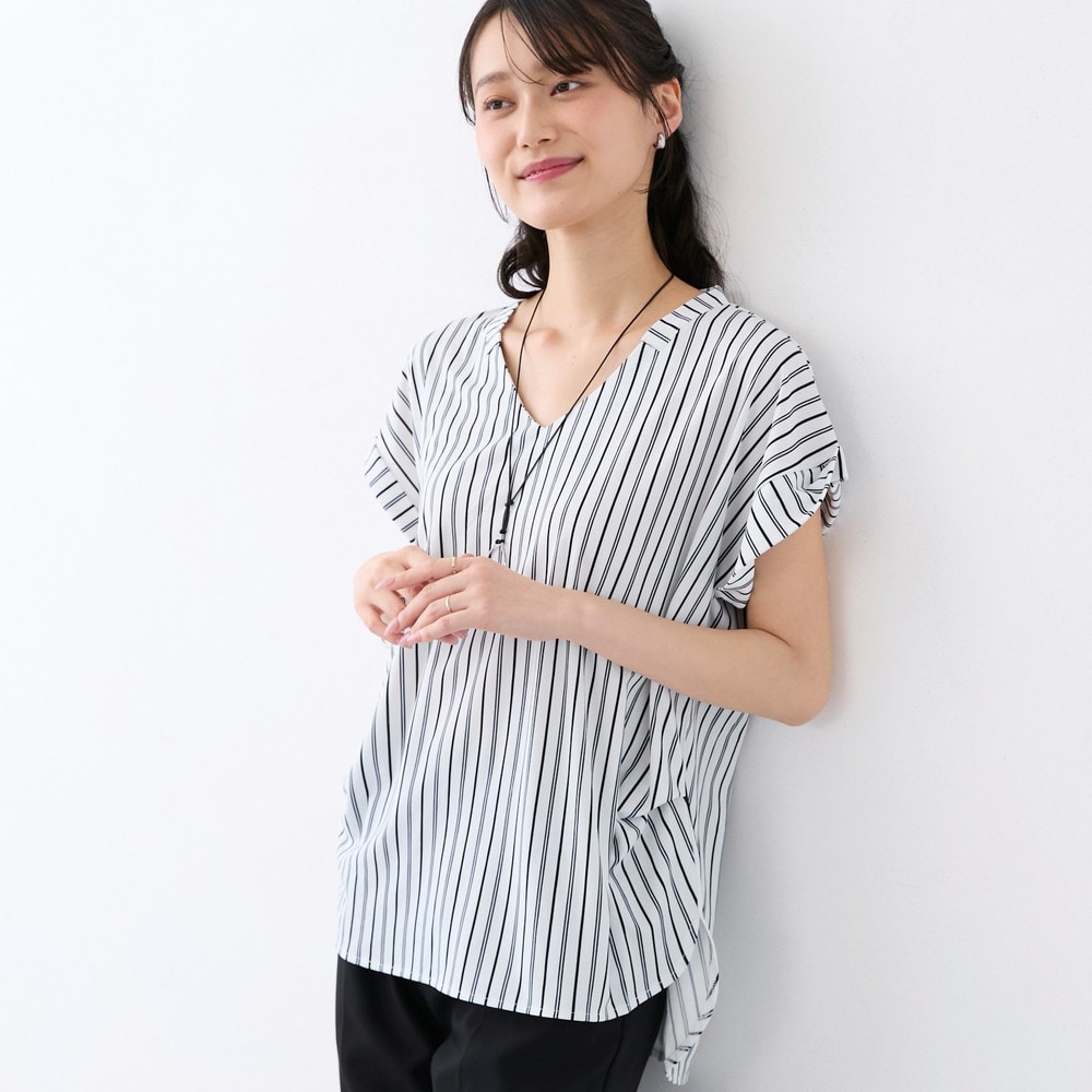 【8月7日再値下げ】 汗ジミしにくい襟付きカットソー【接触冷感】 【8月7日再値下げ】 汗ジミしにくい襟付きカットソー【接触冷感】