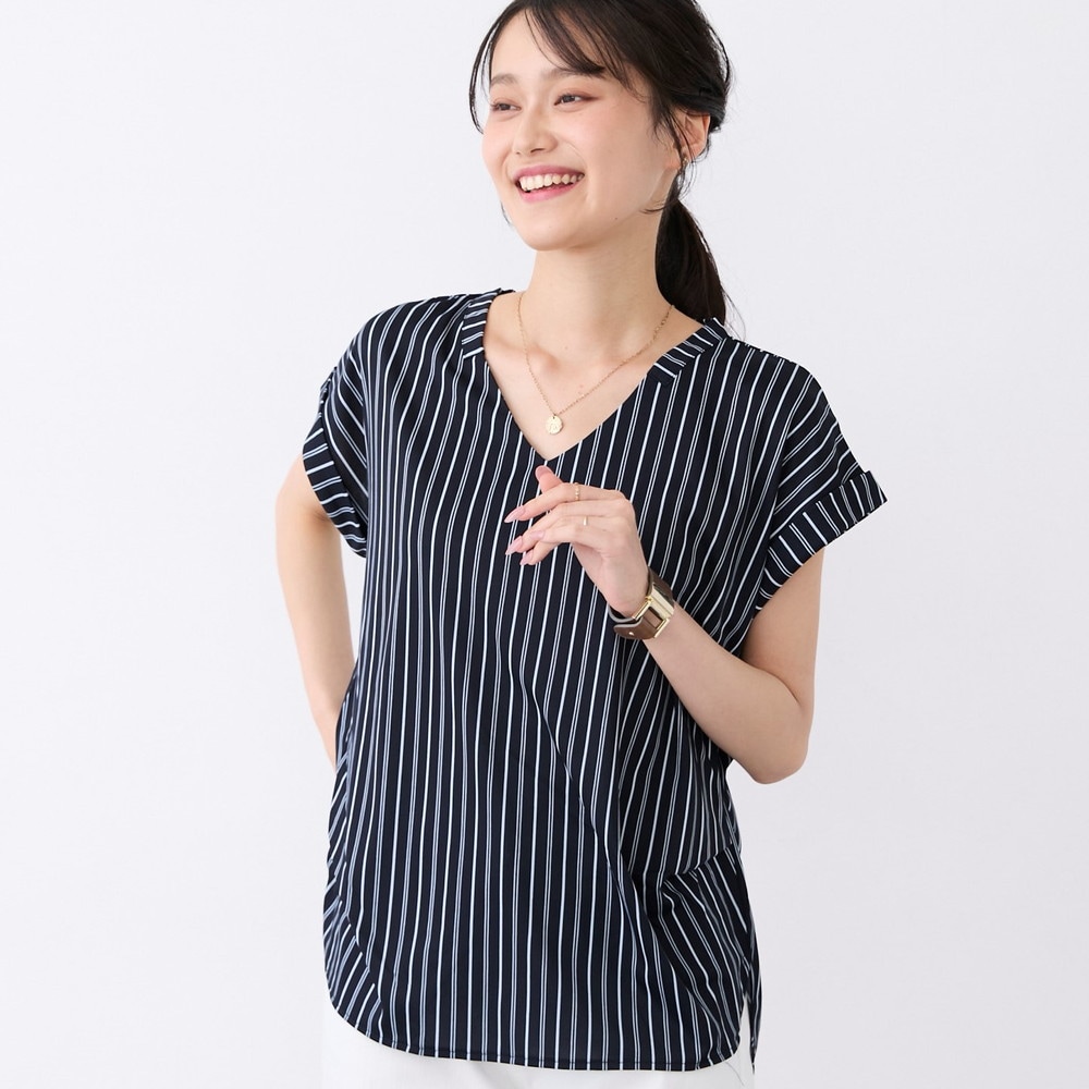 【8月7日再値下げ】 汗ジミしにくい襟付きカットソー【接触冷感】 【8月7日再値下げ】 汗ジミしにくい襟付きカットソー【接触冷感】
