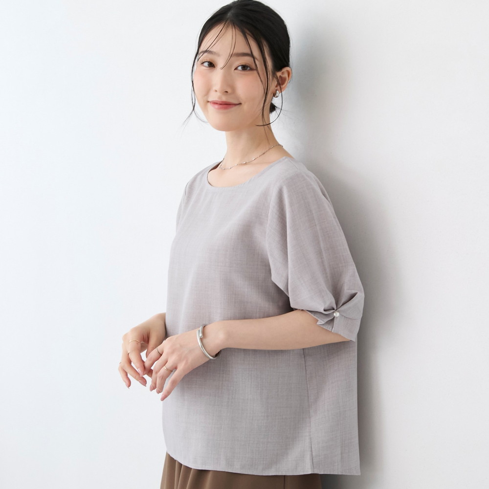 【ベルメゾン】【7月15日セール追加】 袖パーツ使いタックブラウス
