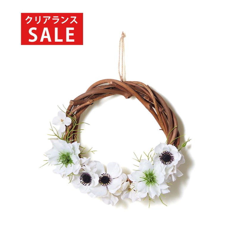 白い花のリース