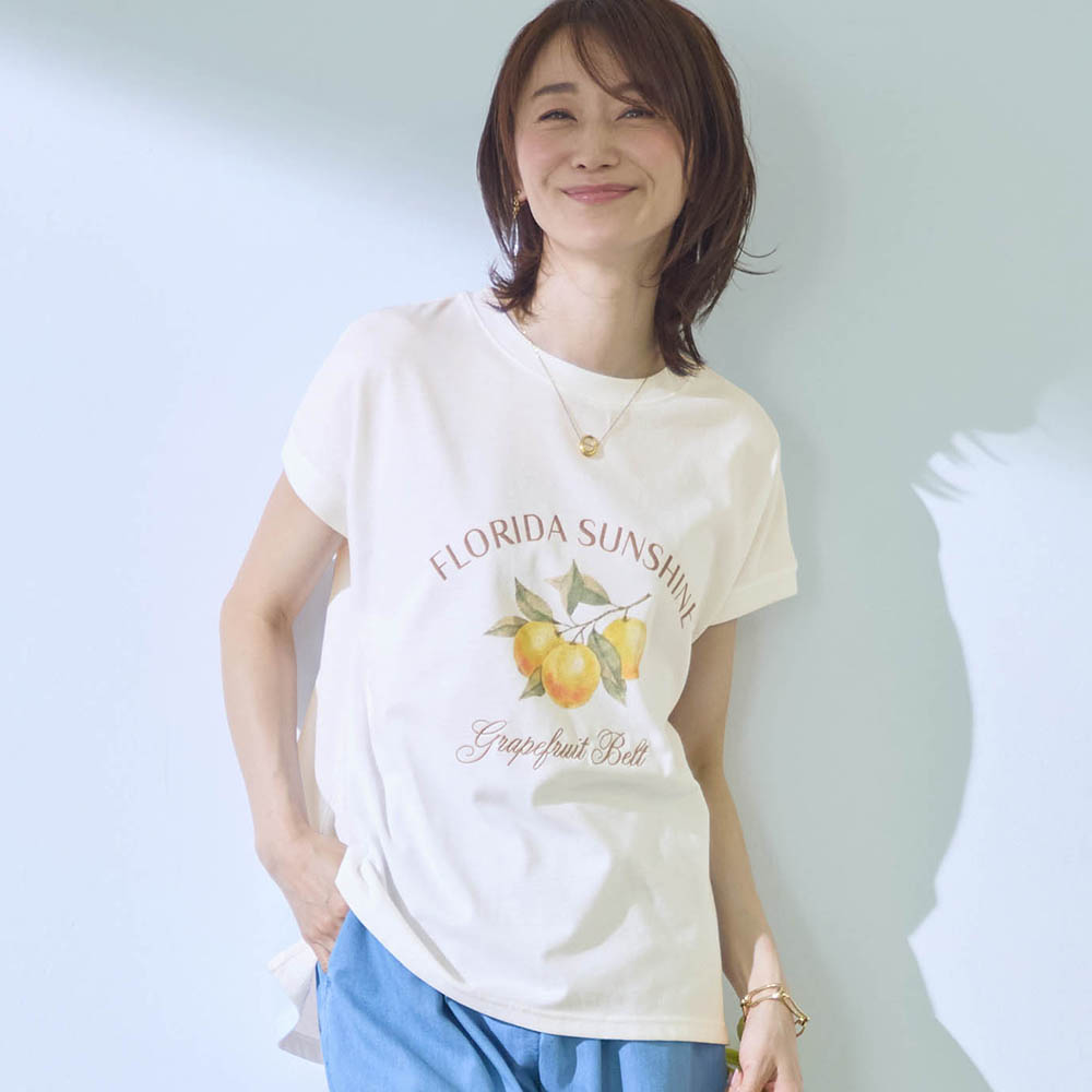 【ベルメゾン】チュニックフレンチスリーブTシャツ