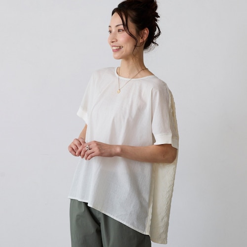 異素材プルオーバー