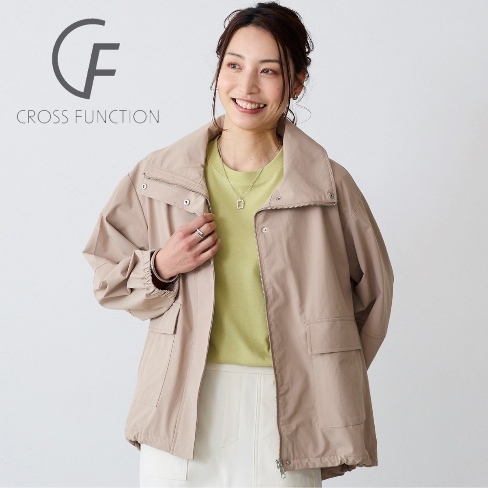 【クロスファンクション/CF】撥水防花粉スタンドカラーブルゾン