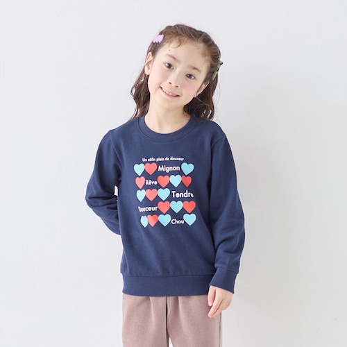 【ワクワクモチーフ】綿素材裏起毛スウェットシャツ 【子供服】