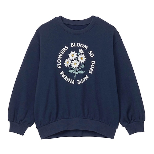 ふんわりシルエット綿素材裏起毛スウェットシャツ 【子供服】