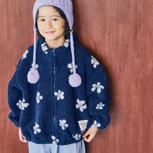 お家の洗濯機で洗えるボアフリースジャケット 【子供服 防寒】
