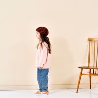 ピーチホイップ／モデル身長110cm 、110サイズ着用
