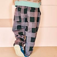 チャコール×ブラックチェック