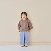 ブルーグレー（細ピッチ）／モデル身長107㎝、110サイズ着用