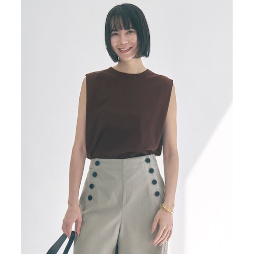 【UNFILO／アンフィーロ】ドライタッチフライス ノースリーブ Tシャツ
