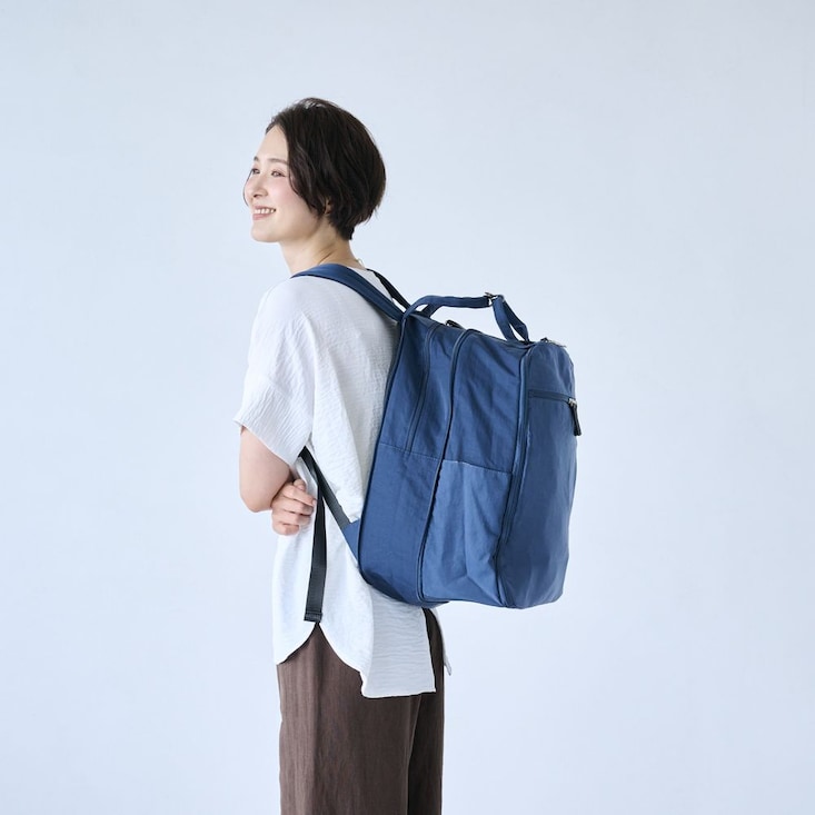 旅先での整理整頓もラク！荷造り上手な「マチ拡張」ボストンリュック 【180度オープン】【14ポケット】