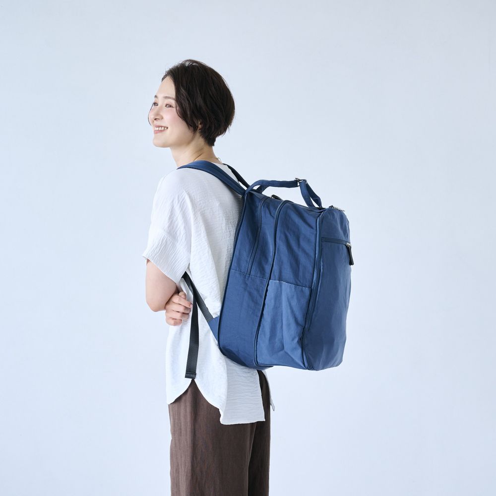 旅先での整理整頓もラク!荷造り上手な「マチ拡張」ボストンリュック 【180度オープン】【14ポケット】 旅先での整理整頓もラク!荷造り上手な「マチ拡張」ボストンリュック 【180度オープン】【14ポケット】