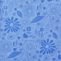 ブルー系（刺繍のようなお花畑）