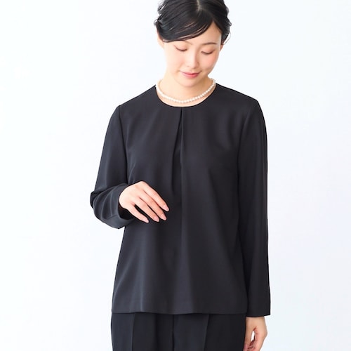 ストレッチ長袖ブラウス