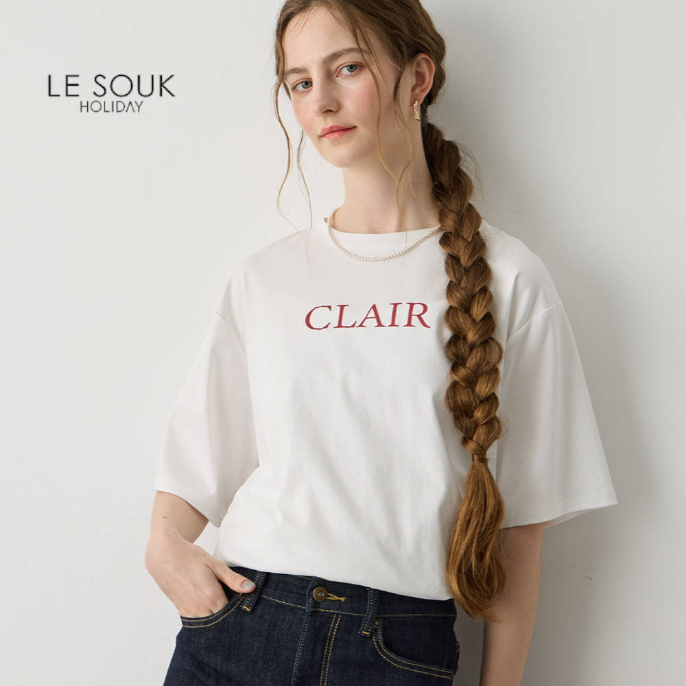 【ルスークホリデー/LE SOUK HOLIDAY】配色ロゴプリントT