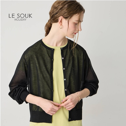 バックギャザーシアーカーディガン