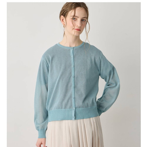 バックギャザーシアーカーディガン