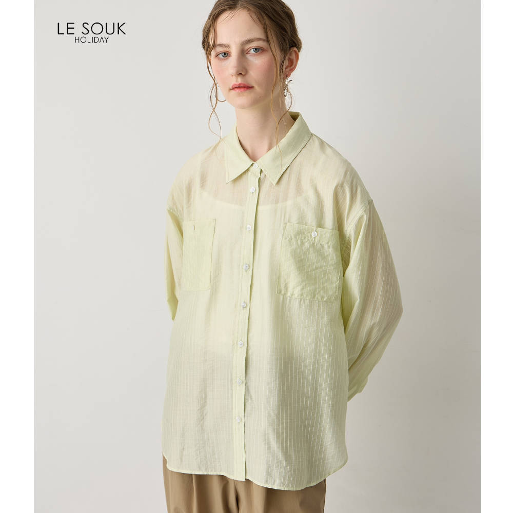 【ルスークホリデー/LE SOUK HOLIDAY】両ポケシアーシャツ