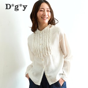 【ディージーワイ/D*g*y】Wガーゼストライプフリルブラウス