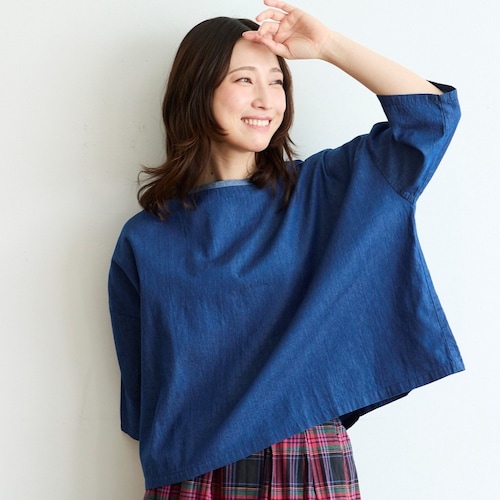 4.5ozデニムブラウス